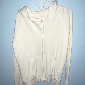 White Paper, Denim, and Cloth Lightweight Zip Up Hoodie size L